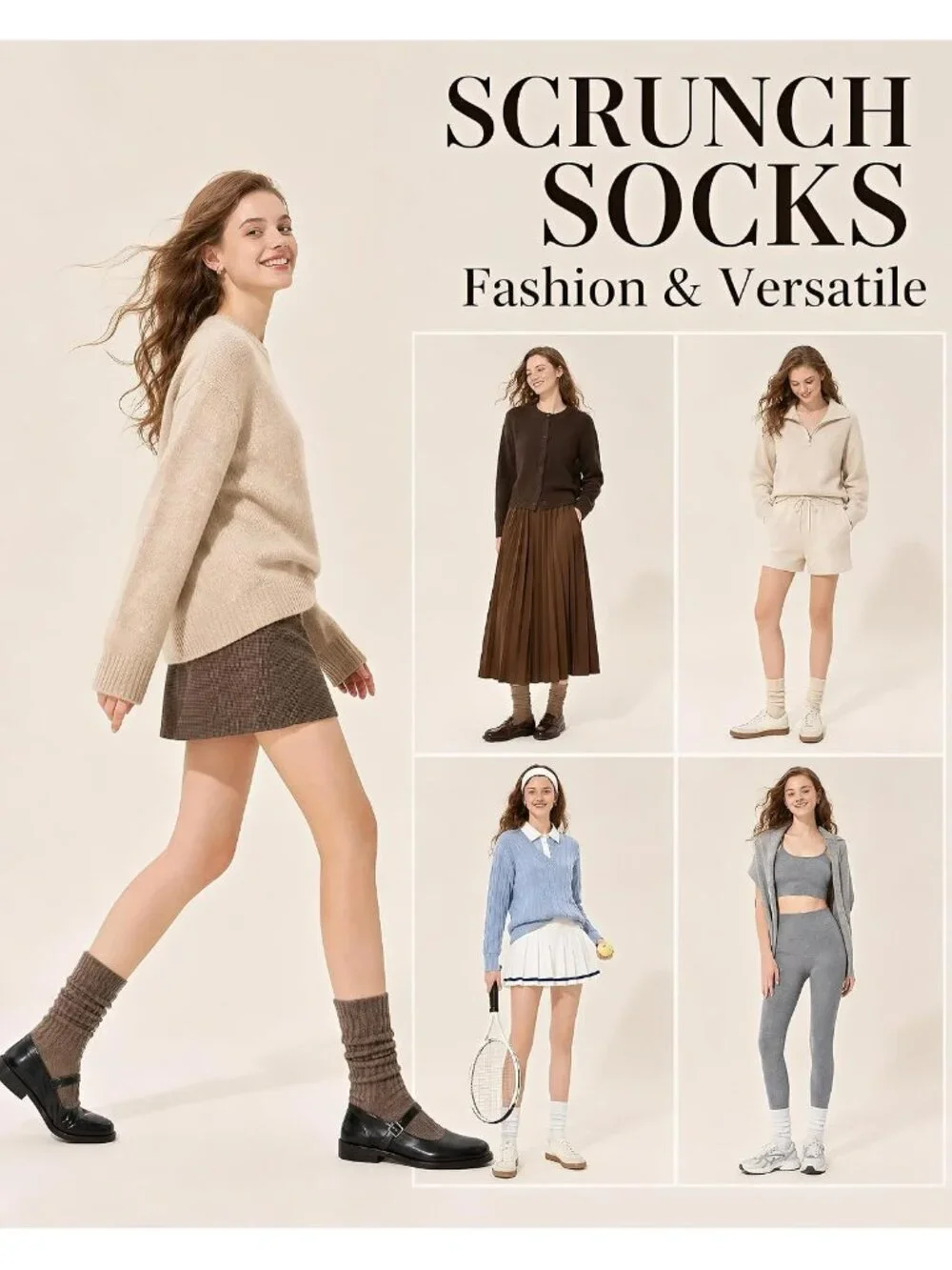 N/A slouchy socks